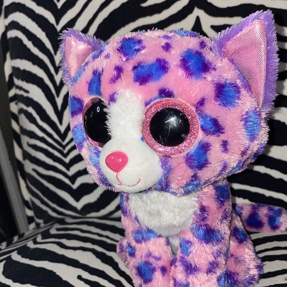 Ty Beanie Boos Buddy - Reagan The Leopard (Glitter Eyes) 9 inch Medium Plush - Picture 5 of 9